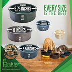 Pet Crock Bowl – Thick Durable Plastic Non-Tip Food & Water Dish for Dogs, Cats & Small Animals – Indoor/Outdoor – Chew Resistant, Easy Clean (White, Jumbo 96oz)
