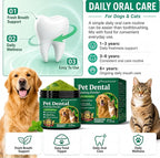 Dog Teeth Cleaning Powder – Dog Breath Freshener & Dental Care Powder – Helps Support Clean Teeth, Fresh Breath & Healthy Gums – No Brush Plaque & Tartar Support for Dogs & Cats, 150g