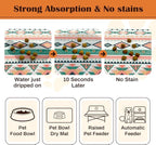 Pet Feeding Mat for Floors Waterproof Dog Mat for Food and Water Absorbent Quick Dry Non Slip mat for Cat Bowls