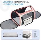 BurgeonNest Cat Carrier, Soft Sided Travel Pet Carrier, Medium Beige | Soft sided cat carrier with top loading mesh windows and storage pocket for everyday pet travel