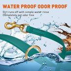 Viper Biothane K9 Working Dog Leash Waterproof Lead for Tracking Training Schutzhund Odor-Proof Long Line with Solid Brass Snap for Puppy Medium and Large Dogs 6ft, Blue Aqua