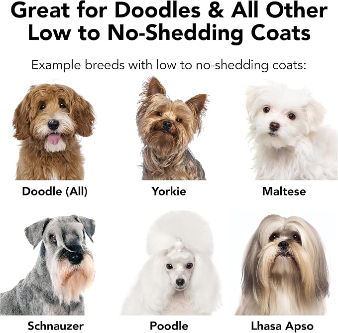 Pride and Groom The Non Shedder | Dog Grooming Shampoo for Doodles and Dogs that Do Not Shed | Tearless All Natural Body Wash with Coat-Specific Ingredients that Enhance Shine – 16oz