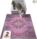Lovewag Cat Litter Mat, Litter Box Mat, Mystic Fuchsia, 16x24, 2 Pack | Washable litter mat cover, kitty litter mat & cat mat for litter box, litter trapping mat, prevents tracking, multi-cat