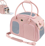 Dog Purse Carrier for Small Dogs, TSA Airline Approved Pet Tote Bag, Fashion Soft-Sided Puppy Carrier Purse with Pockets for Travel, Shopping, Daily Use (Pink, 16.1inch x 8.7inch x 12inch(LxWxH))