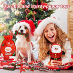 MRSOHRET Christmas Dog Toys, 9 Pack Dog Rope Toy, Puppy Chew Toy for Teething with Gift Bag, Plush Squeaky Toy, Christmas Stocking Stuffers for Small Medium Dogs