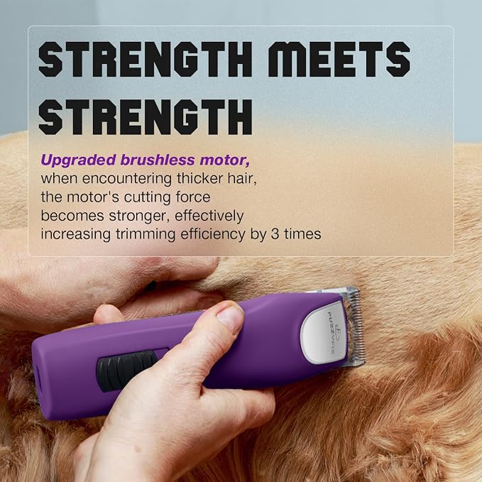 Professional Dog Clippers for Grooming 2 Speed Detachable Blade | Pet Grooming Kit for Thick Curly Matted Coats Low Noise Heavy Duty Cordless Dog Hair Trimmer for Animal Pet Horse