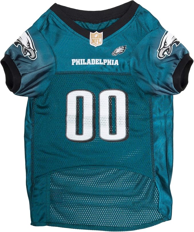 Pets First NFL Philadelphia Eagles Dog Jersey, Size Medium, Football Shirt Costume for Pet, Dog Sports T-Shirt, NFL Team Clothing for Cats, Licensed Pet Apparel Available in 7 Sizes and 32 Teams