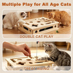 Cat Nail File Scratcher with Sandpaper Stress-Free Alternative to Trimming Nails, 2026 New Cat Scratch Puzzle Enrichment Box, Advanced Claw Saver Box for Cats with 1 Teaser Wand and 2 Catnip Balls