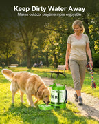 77 oz Portable Dog Water Bottle, 2.2L Dog Travel Water Dispenser Olive Green | Food-grade, BPA-free material, silicone seal, easy-clean wide mouth, grip handle, for large dogs, hiking, camping, beach days
