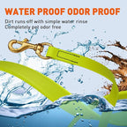 Viper Biothane K9 Working Dog Leash Waterproof Lead for Tracking Training Schutzhund Odor-Proof Long Line with Solid Brass Snap for Puppy Medium and Large Dogs, 10ft Safety Yellow