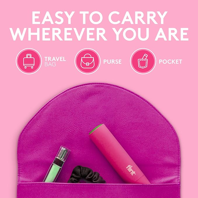 Classic Pink Retractable Mini Lint Roller with 90 Extra Sticky Sheets, Small and Portable Lint Roller, Ideal Pet Hair Remover, Travel Lint Rollers for pet Hair Extra Sticky