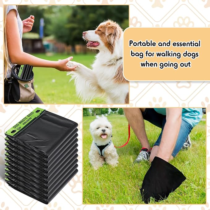 Ireer 10000 Pcs Dog Bags Bulk, Dog Pet Waste Bags Bulk, Leakproof Easy Single Pull Bag for Poop Station Fit Hang Hole Dispenser Pet Waste Bag for Home Outdoor
