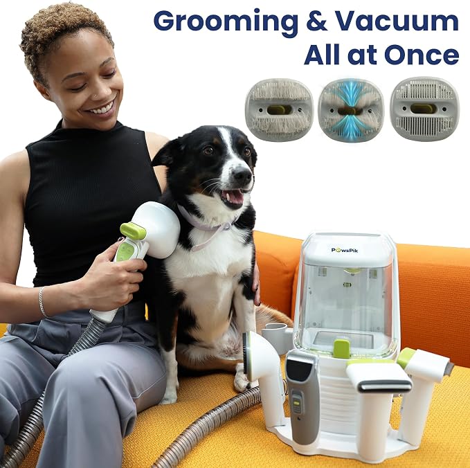 PAWSPIK Professional Dog Grooming Vacuum Kit, Dogs & Cats, Direct Handheld Control, 7 Grooming Tools, Deshedding and Dematting for Grooming, Large 2.2L Dust Bin, UL, HEPA Filter | Direct Handheld Control, 7 Grooming Tools, Deshedding and Dematting for ...
