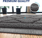 Cat Litter Box Mat, Kitty Premium PVC Pad, Durable Trapping Rug, Phthalate Free, Urine-Resistant, Scatter Control, XXL 47 x 36 Inch, Black
