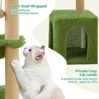 Woochpet Large Cat Tree for Indoor Cats, Multi-Functional Comfy Cat Bed-48in Tall Cat Tower with Scratching Post, Cozy Hammock for Kittens and Adult Cats, Cute Condo with Toy