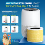 Core Mini Filter Replacement for LEVOIT Core mini-P Air Purifier,Yellow | 2 filter & 10 fragrance Sponge，3-in-1 filtration ,great high-efficiency materials with activated carbon，by Improvedhand