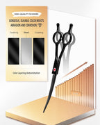 Dog Grooming Scissors, Curved Scissors for Dog Grooming, 7.9 inch, 30 Degree of Curved Blade,Light Weight, Stainless Steel Pet Shears for Trimming Face and Paws(Curved, Pitch-Black)