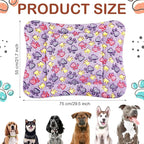 Tuanse 4 Pack Ultra Soft Dog Cat Bed Mat Small Animal Guinea Pig Bed with Cute Print Reversible Fleece Dog Crate Kennel Pad Cozy Washable Thickened Hamster Pet Beds Mat(30 x 22 Inches,Vivid Color)