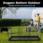 PJYuCien Rectangle Playpen Bottom Pad for 24'' Width 8 Panel Pen, Black | Protect Floor, Easy to Move and Clean, Perfect for Puppy, Duck, and Other Small Animals, Hook Connect