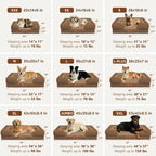 Comfort Expression Orthopedic Dog Bed for Extra Large Dogs with Bolster | Waterproof Dog Couch Bed with Washable Cover & Non-Slip Bottom, Supportive Egg Crate Foam XL Pet Bed, 42x30 Inch