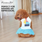 Parisian Pet Boat Dog Dress - Summer Clothes for Large Dogs - Tropical Pet Dress - Sailor Dog Outfit - Lightweight Puppy Clothes - Designer Dresses for Dogs - Sleeveless Dog Apparel
