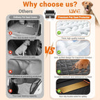 IJVAE Hard Bottom Car Seat Cover for Dog swith Removable Soft Blankets,Scratch-Proof and Anti-Slip Car Dog Hammock for Large Dogs White for Crew Cab Trucks F150