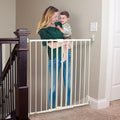 Toddleroo Easy Swing & Lock Baby Gate for Top of Stairs: 36" Tall, Ivory | Top of Stairs Baby Gate, Hardware Mount, Open-Direction Control, 28.7"-47.8" Wide, 36" Tall, One-Hand Operation, Swing-Latch