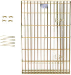 MidWest Homes for Pets Folding Metal Dog Exercise Pen, Indoor/Outdoor Playpen with Door, 16 Sq Feet of Play Space, 42-Inches Tall, Gold Zinc