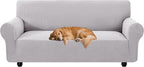 XINEAGE Stretch 3 Seater Slipcover, Non-Slip Pet Couch Cover,Silver Gray | Washable Furniture Protector, Elastic Bottom, Dogs & Cats Friendly, Scratch-resistant, Fast Setup, High Elasticity