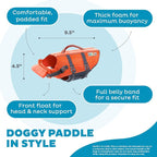 Outward Hound Granby Splash Orange Dog Life Jacket, XS