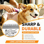 3 Pack Pet Grooming Clipper Blades with Ceramic Cutters, Sizes 10, 30 & 7FC, Silver, Compatible with Andis, Oster A5, Wahl KM10 A5 Style Dog Clippers
