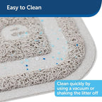 PetSafe Anti-Tracking Cat Litter Mat, Large 30 x 40 in | 30 x 40 in, Durable Mesh Trapping Mat for Crystal & Clay Clumping Cat Litter, Leakproof Double-Layer Backing, BPA-Free