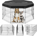 VEVOR Dog Playpen, 8 Pcs 30"H x 24"W Panels Foldable Metal Pet Exercise Pen, Dog Fence Indoor and Outdoor Pen with Door, 600D Oxford Fabric Top Cover, Pet Playpen for Dogs, Cats, Other Small Animals