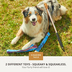 Chasing Tails Flirt Pole for Small Dogs - 26 Inch with 70 Inch Rope and Two Toys -Interactive Play Equipment for Small and Medium Breeds - Durable and Fun Exercise Tool for Active Pets
