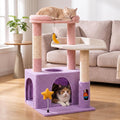 Small Cat Tree, Compact 30" Cat Tower for Indoor Kittens | Plush Finish, Cozy Condo, Soft Top Perch, Sisal Scratching Post, Dangling Ball Toy, Anti-Tip Base, for Cats up to 15 lbs