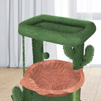 Wang Xin Four Layer Big Cat Tree with Huge Cat Condo and Two Hammocks Scratch Pad,Green