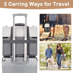 Mancro Dual Layers Dog Travel Bag, Dog Mom Gifts, Road Trip Essentials | Pet Travel Bags with 2 Extra Large Food Containers, 2 Collapsible Dog Bowls, Multi-Pockets Tote Organizer for Pet Supplies