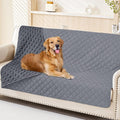 Smiry Waterproof Reversible Pet Couch Covers for Dogs | Pet Friendly, Soft Fabric, Washable Sofa Furniture Protector for Dogs Cat Kids, Checkered (52"x82", Grey/Dark Grey)