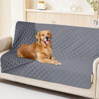 Smiry Waterproof Reversible Pet Couch Covers for Dogs | Pet Friendly, Soft Fabric, Washable Sofa Furniture Protector for Dogs Cat Kids, Checkered (52"x82", Grey/Dark Grey)