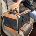 GAPZER Dog Carry Bag Puppy, Pet Soft-Shell Portable Kennel Crate 0-15 lbs | Privacy Protection Big Kitten Car Travel Cloth Carry Bag up to 20 lbs, Small Animal Portable Mesh Kennel Cage for Vet Visits