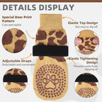 KOOLTAIL Dog Socks for Hot/Cold Pavement to Prevent Licking Paws,Dog Boots&Paw Protector for Hardwood Floors Anti Slip,Traction Control No Twist Grip Booties for Small Medium Large Senior Dogs SM