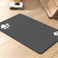 Pet Feeding Mat-Absorbent Dog Mat for Food and Water Bowl-No Stains Quick Dry Water Dispenser Mat-Dog Accessories Pet Supplies-Bowl for Messy Drinkers（Darkgrey,23"x34"