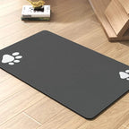 Pet Feeding Mat-Absorbent Dog Mat for Food and Water Bowl-No Stains Quick Dry Water Dispenser Mat-Dog Accessories Pet Supplies-Bowl for Messy Drinkers（Darkgrey,23"x34"