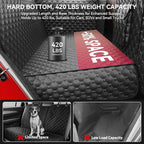 DIAMOOKY Hard Bottom Dog Car Seat Cover for Cars SUVs & Small Trucks | One-Piece Hard Bottom, 420-LB Capacity, Waterproof, Door & Headrest Protector, Pet Bed Dog Hammock, Not for 3-Row Seats
