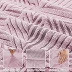 ZNSAYOTX Stretch Couch Cover, 1 Piece Sofa Covers for 3 Cushion Couch, Jacquard Sofa Slipcovers with Elastic Bottom Thickened Furniture Protector for Dog Cat Pet (Large, Dusty Pink)