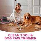 Dog Grooming Vacuum Kit with Clippers and Nail Grinder, 1.2L Pet Grooming Vacuum for Shedding, Low-Noise Dog Hair Vacuum with Grooming Brush for Home Cleaning Grooming,Dyson-Style Gray