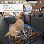 Dog Bed for Truck Back Seat Non-Slip, Truck Dog Bed Soft and Comfortable, Back Seat Pet Bed Mat for Travel, Pet Car Blanket for Backseat Extender and Seat Covers Brown 59”X27.5”