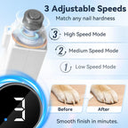 2-in-1 Quiet Electric Pet Nail Clipper & Grinder with Light for Dogs Cats | Dual LED Lights,3-Speed Grinder,Nail Clipping Splash Guard,Type-C Rechargeable,Quiet Design for Anxious Dogs & Cats