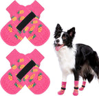 SCENEREAL Anti Slip Dog Socks to Prevent Licking Paws for Hardwood Floors | Double Sides Dog Shoes Boots & Paw Protectors for Hot/Cold Pavement, Dog Grippy Booties for Small Medium Large Senior Dogs