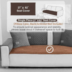Washable Velvet Dog Couch Cover, Plush Pet Sofa Furniture Protector for 2-3 Cushion Couch, Non-Slip Washable Cover for Dogs(1PC/27.6"x82.7",Brown)